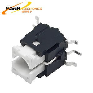 FOSEN 6x 6mm 12v LEDボタン照明触覚スイッチ6ピン250 ± 30gf小型押しボタンスイッチTS-2013