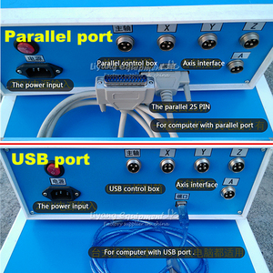 4 Axis <strong>CNC</strong> <strong>Router</strong> 6090 <strong>Linear</strong> <strong>Guide</strong> Rail Carving Machine 1.5KW Two Spindles USB Parallel Port Metal Milling Tool - Product Image 4
