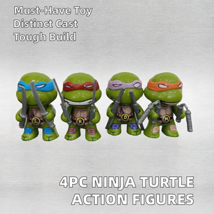 Bộ của 4 PVC rùa <span class=keywords><strong>Ninja</strong></span> Mô hình búp bê đồ chơi cho trẻ em - Product Image 2
