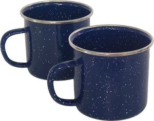 Vintage American Style Camping Enamel Mug Tea <strong>Coffee</strong> Mug with Stainless Steel Edging <strong>Star</strong> Point Retro Tableware Beer/<strong>Coffee</strong>/Tea - Product Image 1