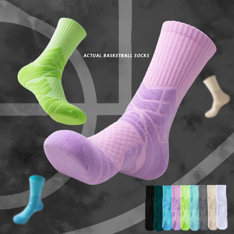 Calcetines deportivos de compresión para hombre, calcetín con logotipo personalizado, superelite, colores brillantes, baloncesto, 2023