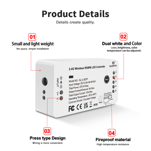 Gledopto Zigbee Smart 4 канала диммеры RGBW светодиодный контроллер 270 Вт макс ключ сброса DC12-54V для лучшей работы - Product Image 6