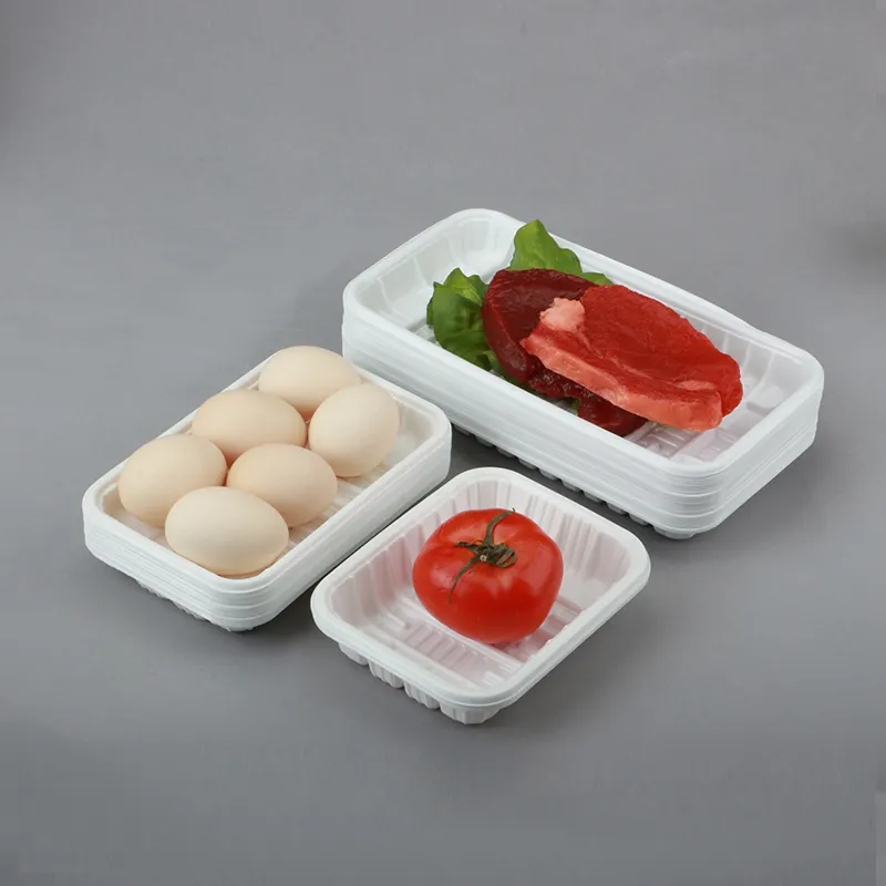Usa e getta nero trasparente bianco pp di plastica frutta verdura carne uovo vassoio di visualizzazione