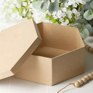 Tùy chỉnh hình lục giác giấy <span class=keywords><strong>MACHE</strong></span> 7 "Hộp có nắp đậy - Product Image 1