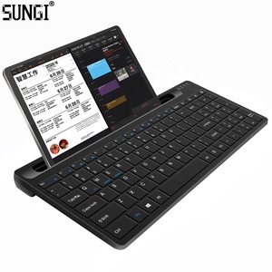 <strong>Bluetooth</strong> Multi-Device <strong>Keyboard</strong> Rechargeable Wireless <strong>Keyboard</strong> <strong>With</strong> U Groove Stand Holder <strong>for</strong> Computers Android and IOS Tablets - Product Image 2