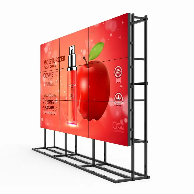 49 55 inch indoor advertising video player panel floor stand ultra narrow bezel 3x3 lcd video wall manufacturer