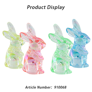 Hadiah Souvenir kelinci kristal warna-warni kelinci kristal warna baru dekorasi hadiah kerajinan kelinci pesta kelinci meriah - Product Image 3