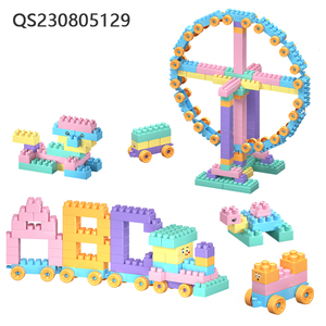 QS Hot Selling Children Colorful <strong>Building</strong> <strong>Blocks</strong> Set Toys Educational Learning 200PCS Plastic DIY Assembly Bricks Toys for Kids