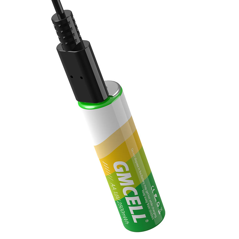 แบตเตอรี่ลิเธียม AA USB