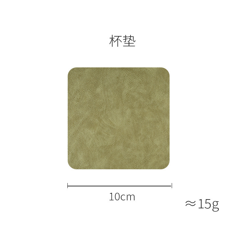 Sous-verres rectangulaires couleur matcha