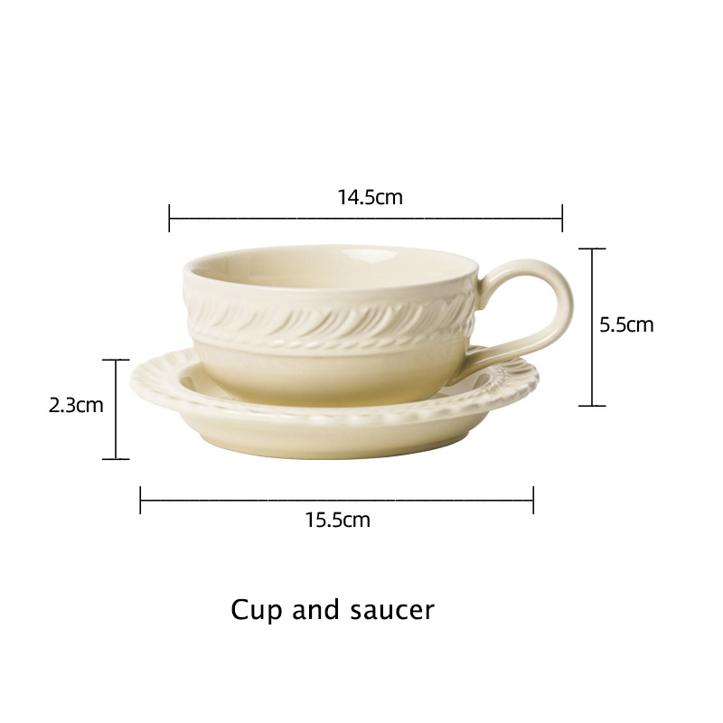 Tasse et soucoupe (Beige)