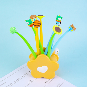 Weibo Atacado e Venda Quente Canetas Esferográficas Bonito Dos Desenhos Animados Basquete Shake Gel <span class=keywords><strong>Pen</strong></span> Uesd para Material Estacionário e Escolar
