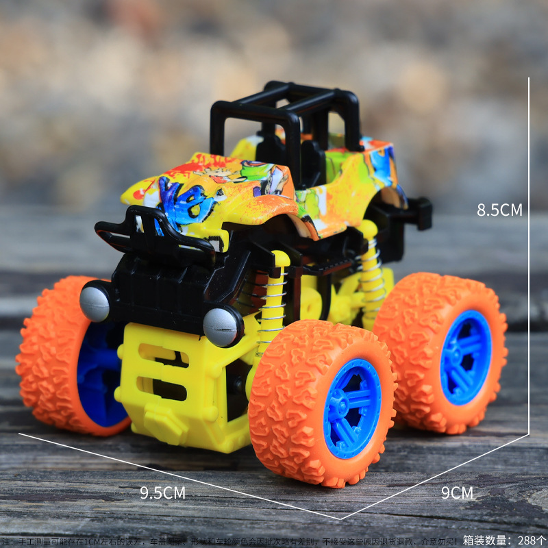 Vehículo todoterreno grande graffiti-naranja