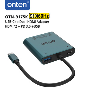 デュアルモニター拡張ディスプレイ用の照明ケーブルスプリッターUSBCからHDTVミニ入力2出力 - Product Image 2