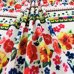Wholesale Manufacture 100&amp; Polyester Flower <strong>Pattern</strong> Custom Digital <strong>Print</strong> Fabric for Dresses. - Product Image 1