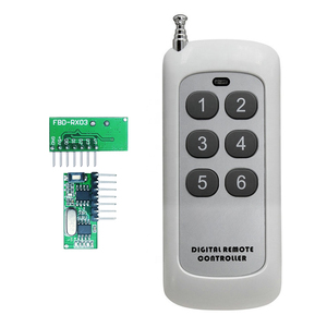 433 mhzRF送信機受信機モジュール6ボタンリモートホイストコントローラーEv1527学習コードWiiリモート - Product Image 1
