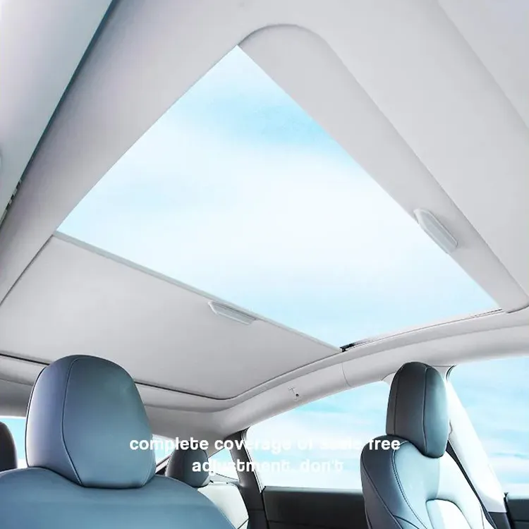 Accessoires de voiture Pare-soleil de toit électrique rétractable Pare-soleil de toit ouvrant pour tesla modèle 3 Pare-soleil de toit