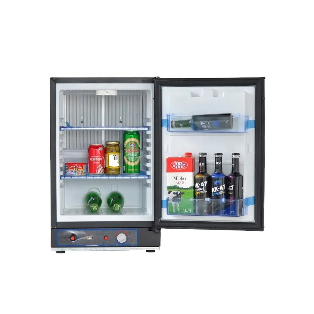 Mini frigorífico de acampamento a gás lpg compacto, refrigerador de absorção silencioso
