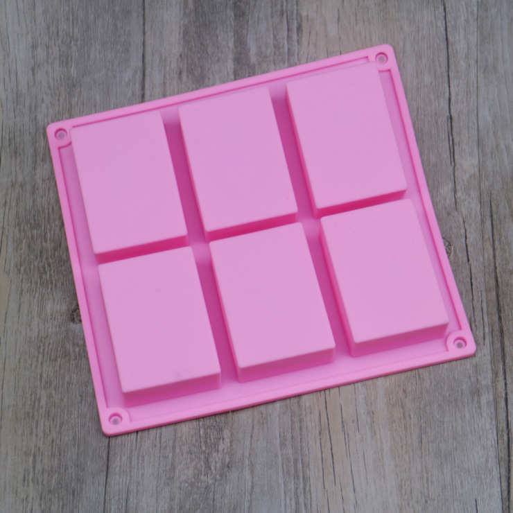 Pink silicone soap mold