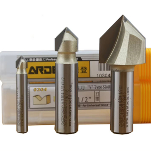 Arden Cnc Bit Tools 1/2 Vástago 90 Grados V Tipo Carburo Cnc Carpintería Router Bits Fresa de madera V Bit - Product Image 1