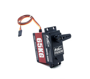FEETECH FT6365M 12V High Torque 63kg Steel Gear CNC Shell RC Servo Motor 0-360 Degree Rotation for 1/5 1/8 Racing Cars
