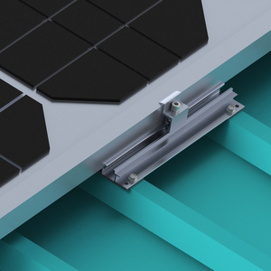 Precio de fábrica Estructura de montaje en techo Riel de aluminio Rieles solares Estante de montaje PV Mini riel - Product Image 5