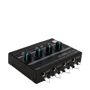 Mini portátil de 4 vías de monitoreo Hi-Fi amplificador de auriculares distribuidor de metal receptor y amplificadores - Product Image 4