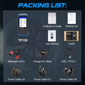 TP150 WiFi TPMSタイヤ診断ツール2 in 1 315Mhz 433MHzワイヤレスセンサーアクティベーション無制限のプログラム学習読書 - Product Image 6