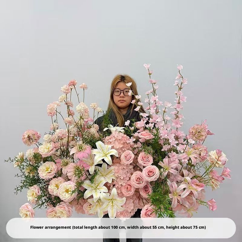 6# Nuova fila di fiori rosa stile5