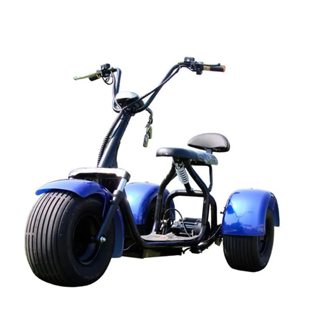 Hot sale good quality 1200w 60v12ah three wheel citycoco electric motorcycles scooter electric tricycles