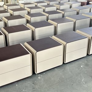 Ý thiết kế tối giản MDF lưu trữ tủ đơn giản hiện đại ánh sáng sang trọng mềm cạnh giường ngủ bảng cho nội thất phòng ngủ - Product Image 4