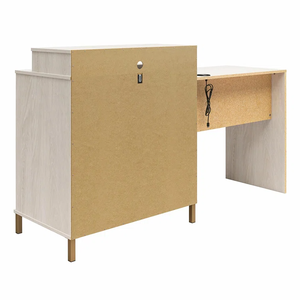 Dresser/Desk Combo with Wireless Charger and <strong>Three</strong> Drawers <strong>Computer</strong> Desk Writing <strong>Table</strong> with Steel Legs - Product Image 6