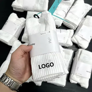 3 जोड़े प्रति पैक लंबी ट्यूब कसरत पुरुषों के चालक दल के सदस्य सफेद मोटी कपास कुशन वाले बास्केटबॉल खेल मोजे कारखाने थोक - Product Image 4