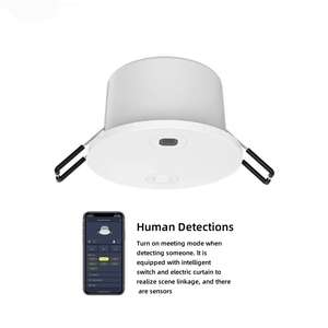 24G Zigbee WiFi Tuya存在検出器 (光センサー付き) Mmwaveレーダー人間の存在検出センサー - Product Image 1