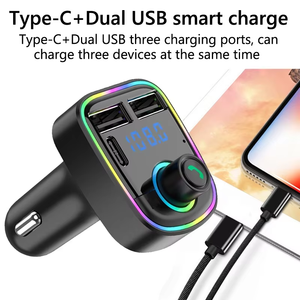 ที่ชาร์จไฟในรถยนต์แบบไร้สายซีรีส์ C ชาร์จเร็วแบบคู่ USB + C ที่ชาร์จโทรศัพท์สะดวก - Product Image 5