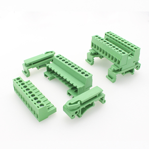 Bloque de terminales montado en riel DIN enchufable de paso de 5,08mm con tornillos fijos - Product Image 2