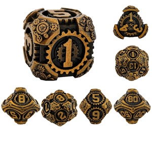 DND Dungeons Dungeons Dragons TRPG ลูกเต๋าโลหะทรงเหลี่ยมเกียร์เหลี่ยมสำหรับเล่นเกมกระดาน D6 - Product Image 5