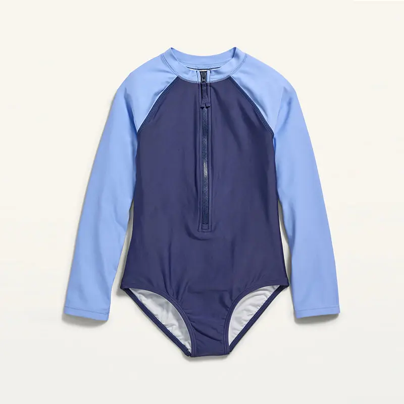 Proprio Design costume da bagno personalizzato protezione UV Surf One Piece bambini costumi da bagno carini ragazze Rash Vest maniche lunghe Rash Guard costumi da bagno