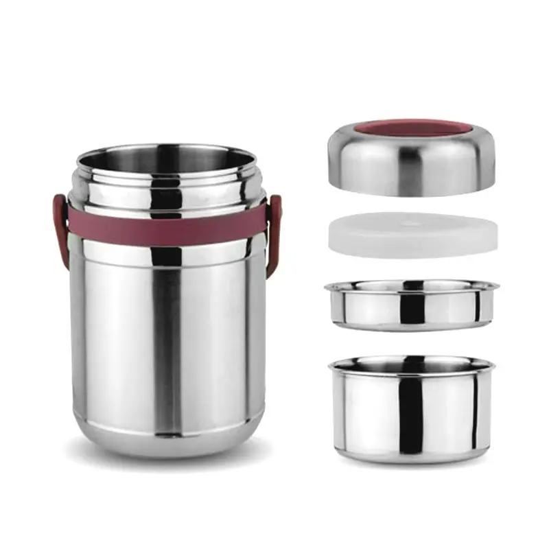Hot sale stainless steel food carrier lunch box keep hot 24 hours thermos food warmer with handle