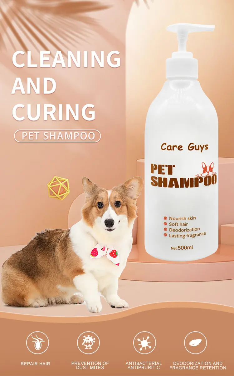 Shampoo para animais de estimação, shampoo para cães e gatos, fórmula sensível da pele com aloe para coceira, secagem para animais de estimação