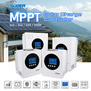 Tout nouveau contrôleur de <span class=keywords><strong>charge</strong></span> solaire MPPT Suoer 30A 40A 60A 12v 24v 48v Protection inverse - Product Image 2