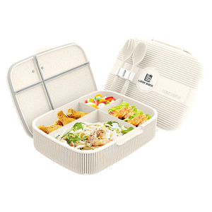 Xách tay PP nhựa lò vi sóng Hộp Ăn Trưa cho trẻ em leakproof ngăn thực phẩm gói văn phòng và sinh viên sử dụng được nước nóng container - Product Image 3