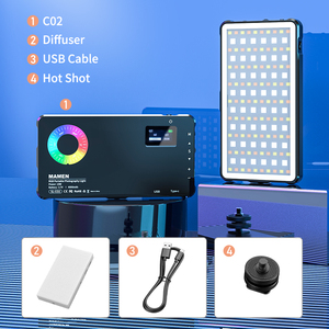 Tam renkli RGB Bi renkli LED Video ışık 70 derece spot Nano optik Lens taşınabilir LED Video için ışık doldurun video kamera - Product Image 3