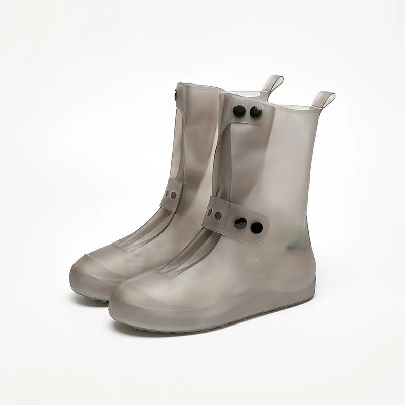 Tek parça özelleştirilmiş yeni tasarım yüksek kaliteli kaymaz yağmur kullanımlık su geçirmez kauçuk silikon ayakkabı kapakları