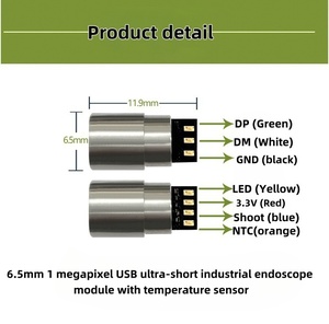 USB Endoscope Module 6.5mm Diameter HD 1 Million Pixel Visual Auto Repair <strong>Camera</strong> with Temperature Sensor - Product Image 3