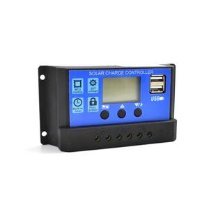 60A/50A/40A/30A/20A/10A Solar Charger <strong>Controller</strong> 12V 24V Auto <strong>PWM</strong> <strong>Controllers</strong> LCD Display 5V Dual USB Output <strong>Controller</strong> - Product Image 3