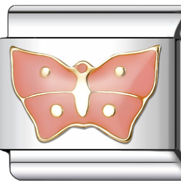 1752-steel pink butterfly