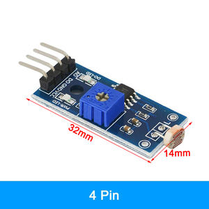 3pin 4pin Photosensitive Brightness Resistance <strong>Sensor</strong> Module Light Intensity Detect for <strong>Arduino</strong>
