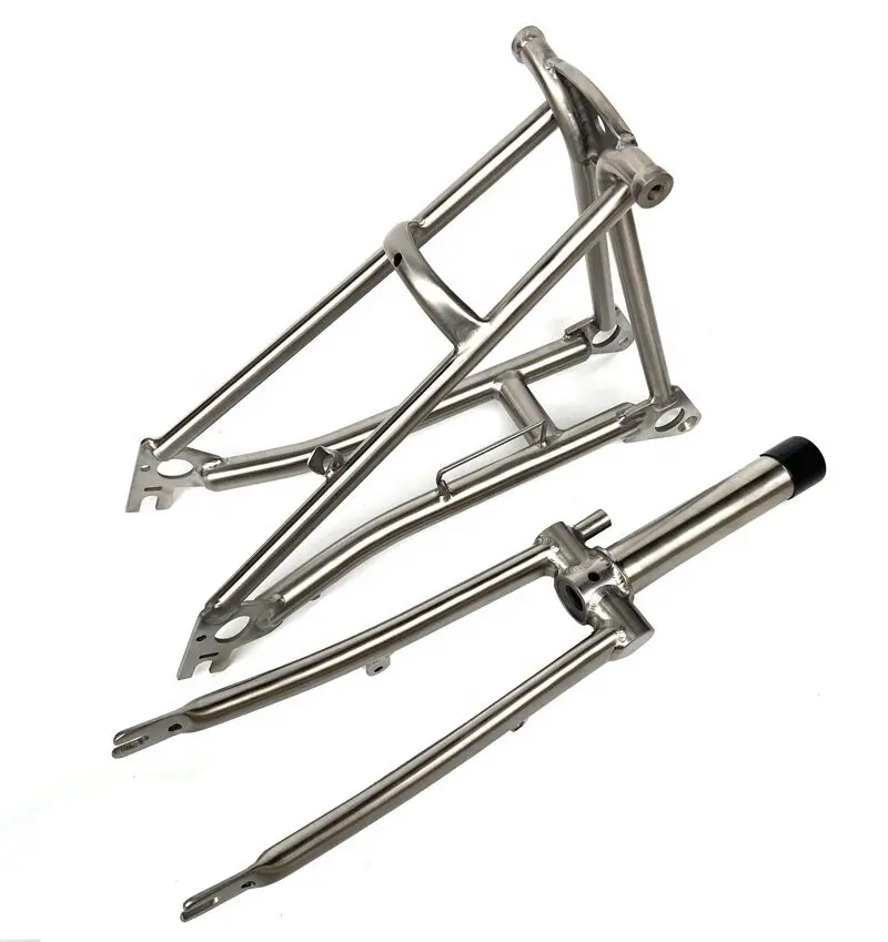 Forcella e triangolo in titanio per bicicletta Brompton Superlight bicicletta pieghevole Gr9 telaio Ti parti accessori