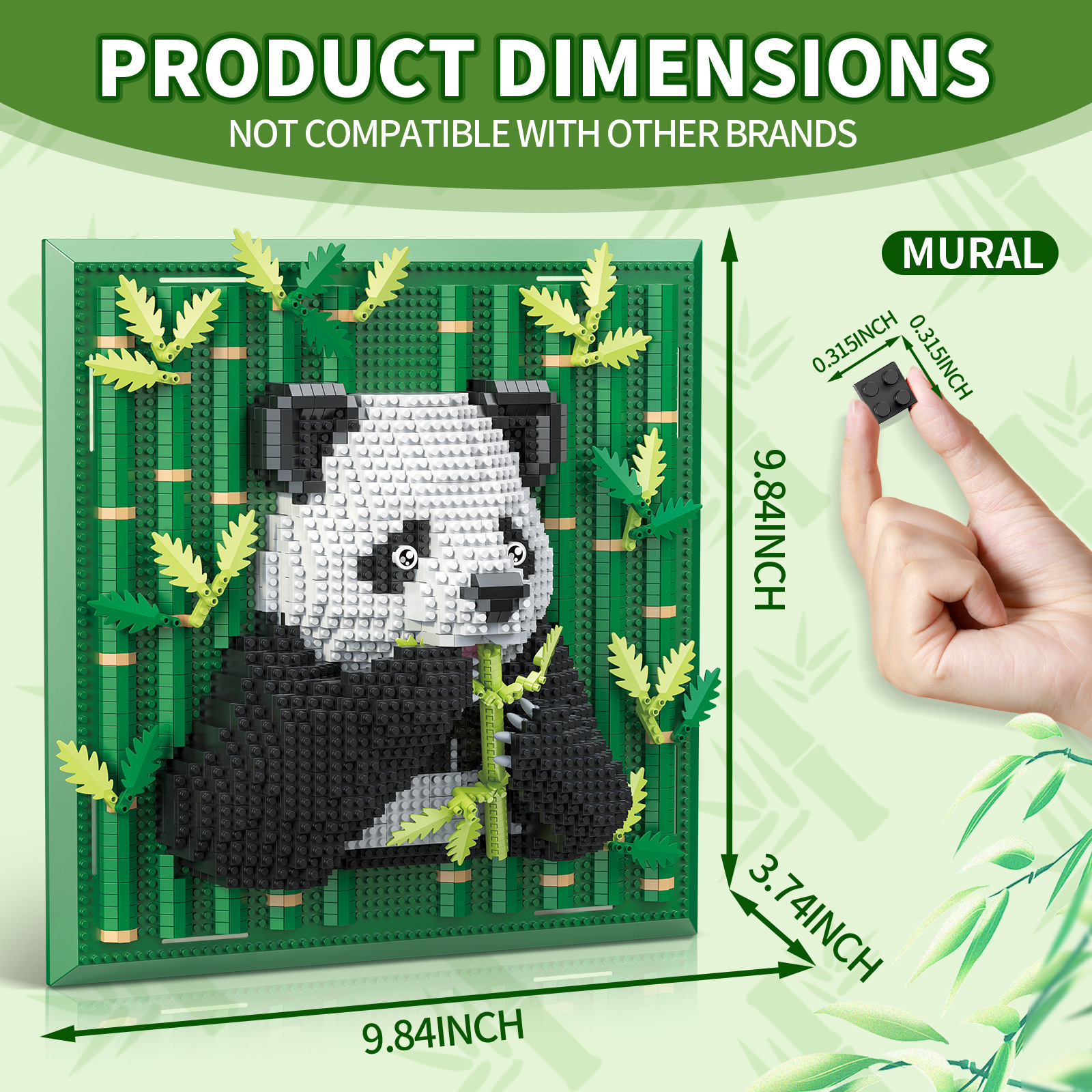 8850-panda mural-2448 pieces